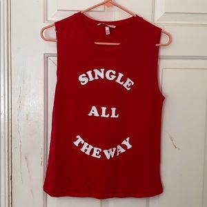 red girls muscle tee
